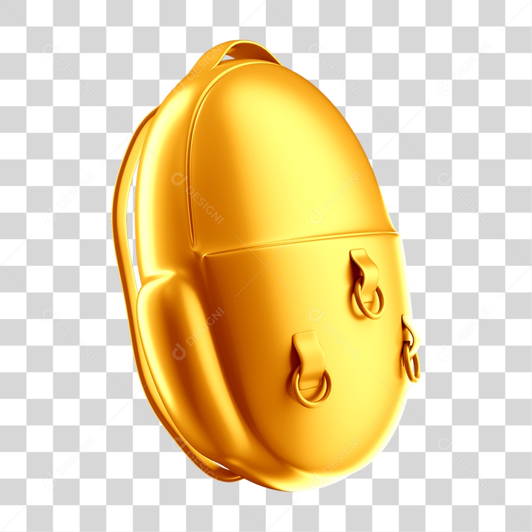 Elemento 3D Mochila de Estudante PNG Transparente