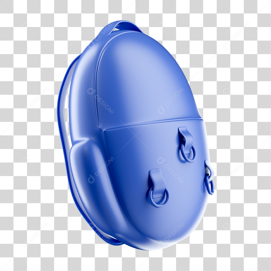 Elemento 3D Mochila de Estudante PNG Transparente