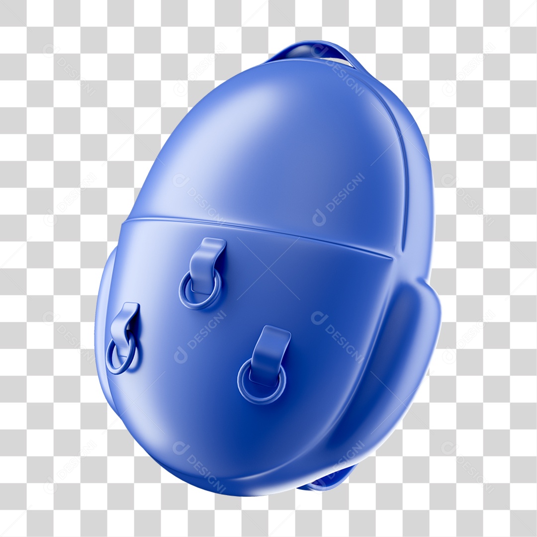 Elemento 3D Mochila de Estudante PNG Transparente