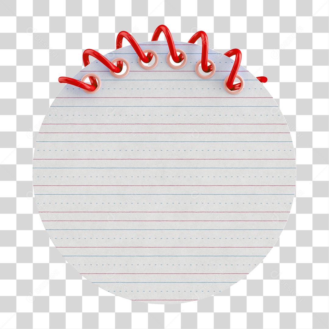 Bloco de Anotações Redondo PNG Transparente