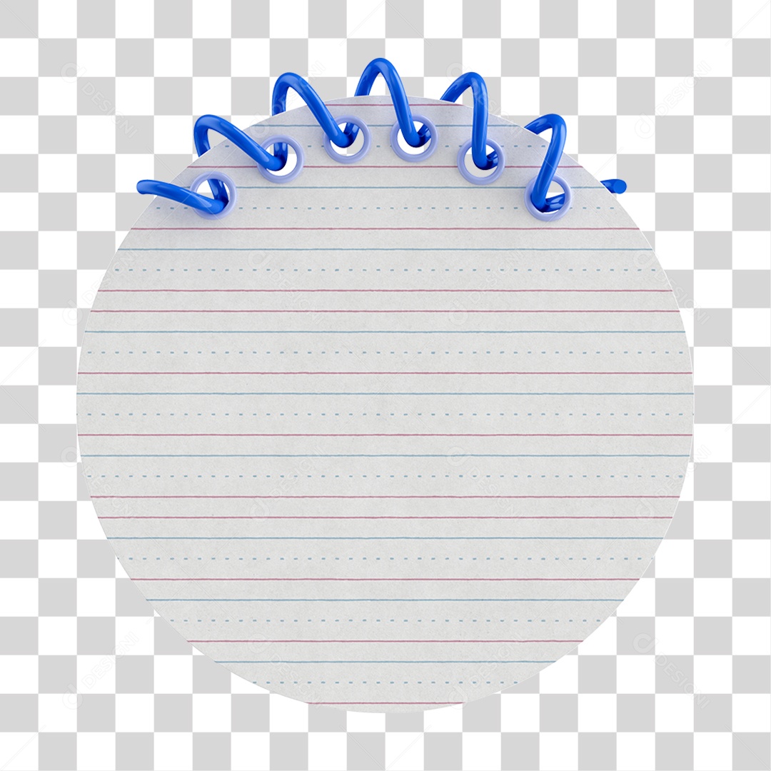 Bloco de Anotações Redondo PNG Transparente