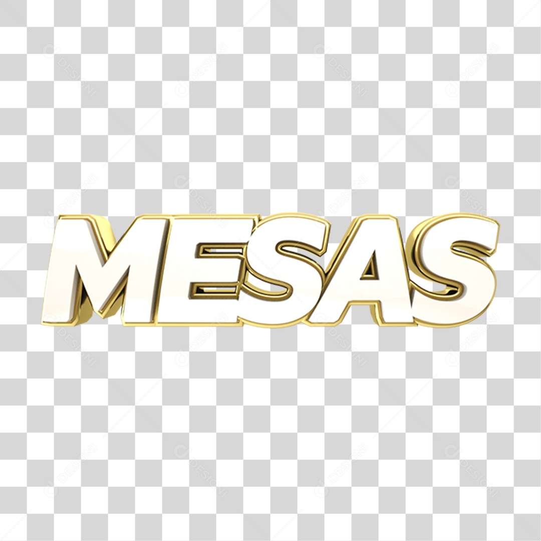 Selo 3D de Texto Mesas PNG Transparente