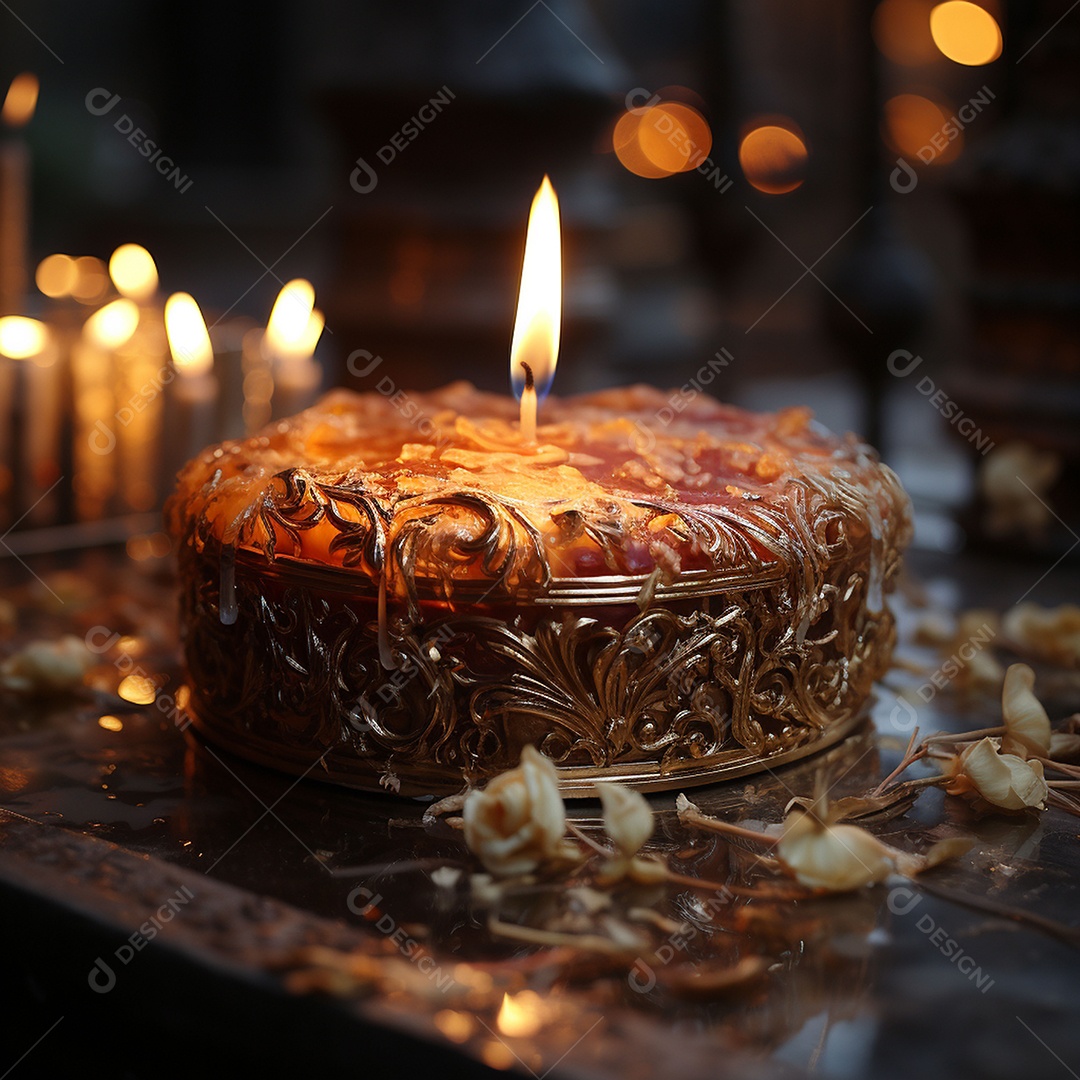 Fotografia real de velas de igreja ortodoxa