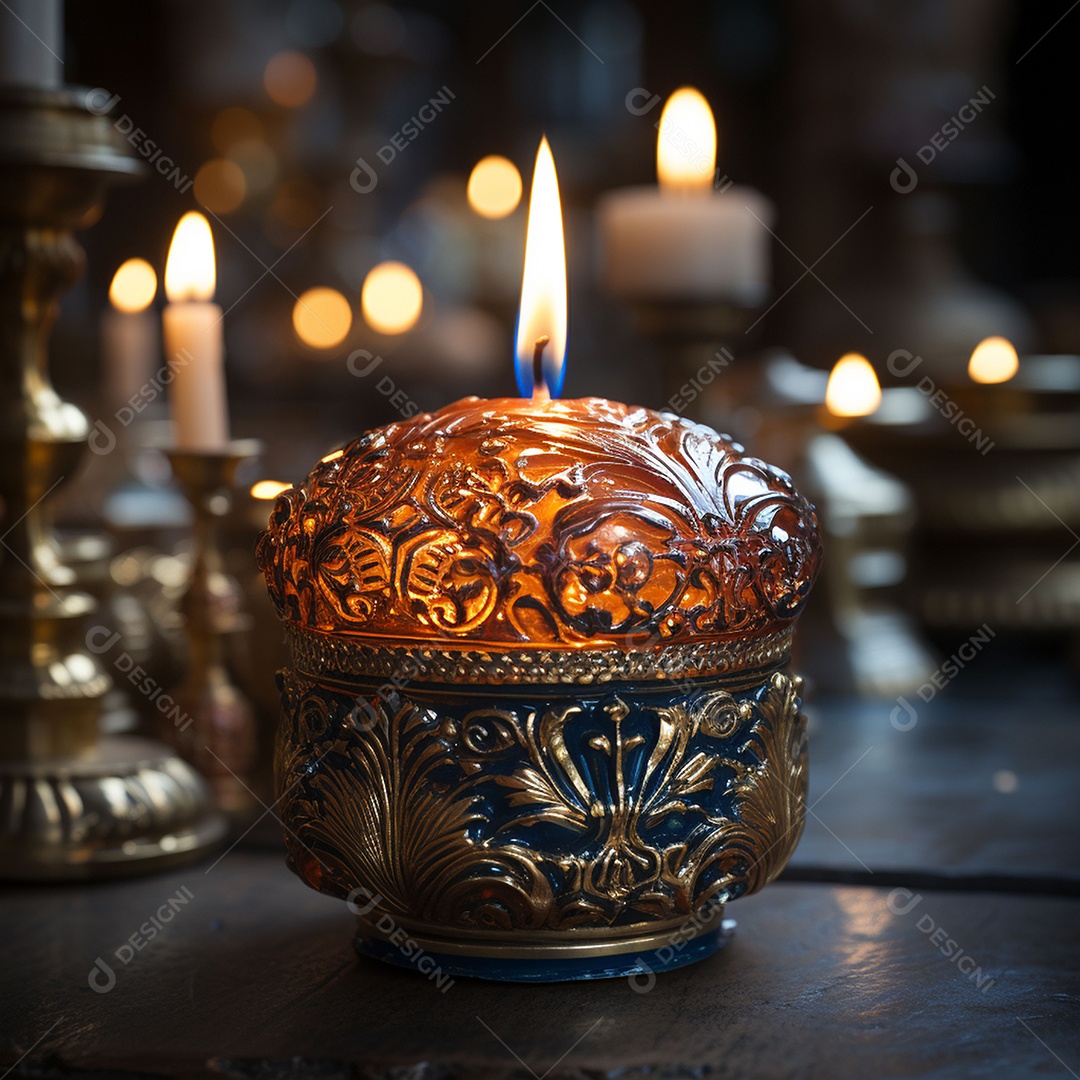 Fotografia real de velas de igreja ortodoxa