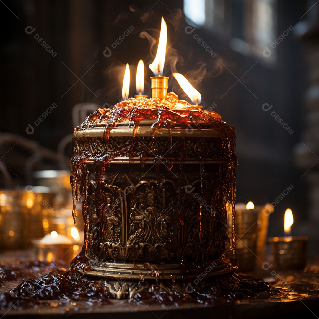 Fotografia real de velas de igreja ortodoxa