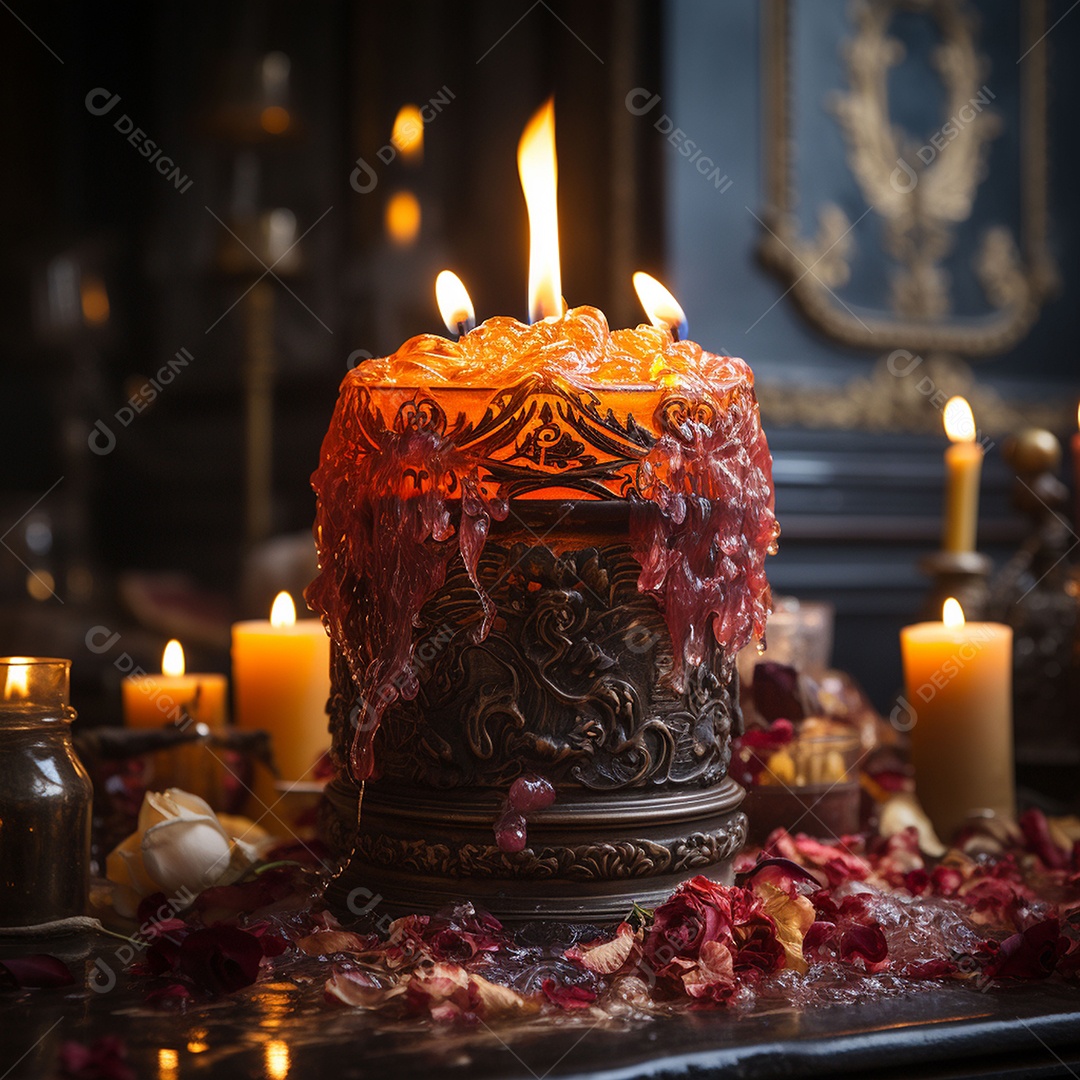Fotografia real de velas de igreja ortodoxa