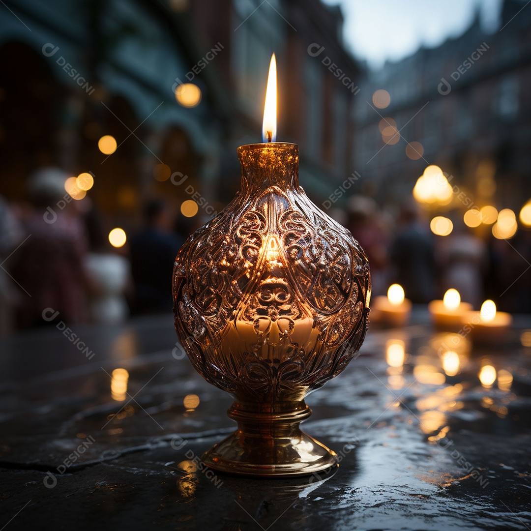 Fotografia real de velas de igreja ortodoxa