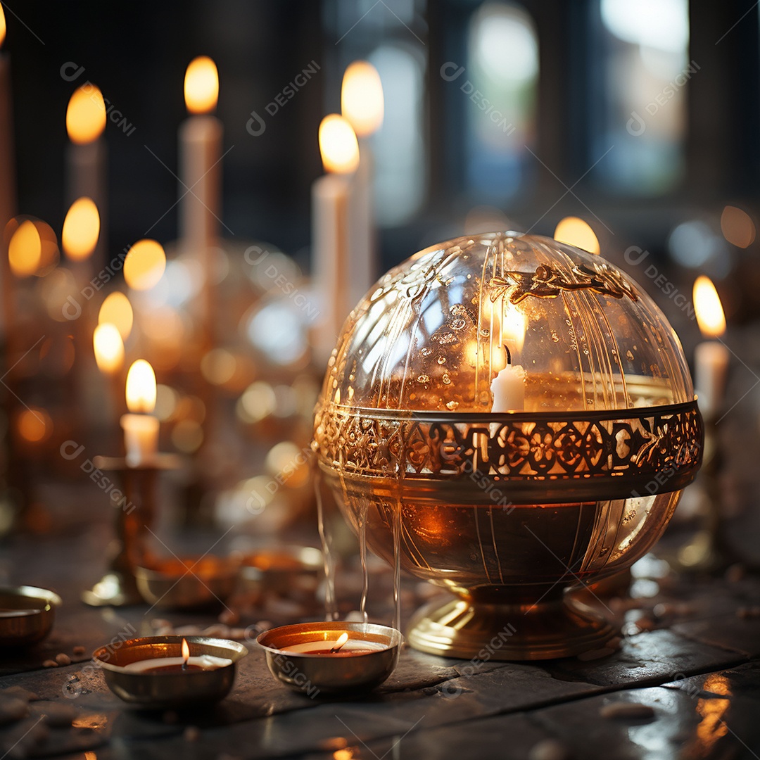 Fotografia real de velas de igreja ortodoxa