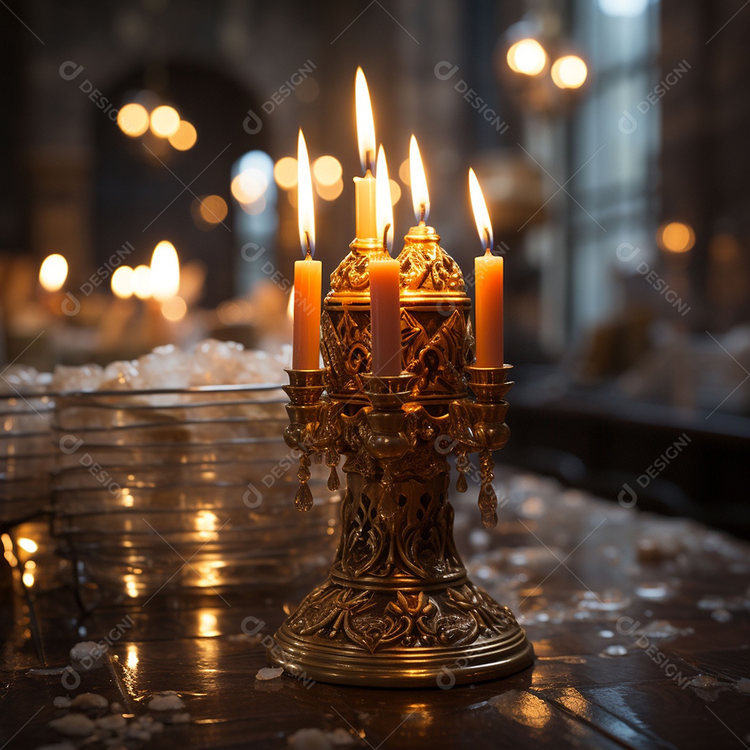 Fotografia real de velas de igreja ortodoxa