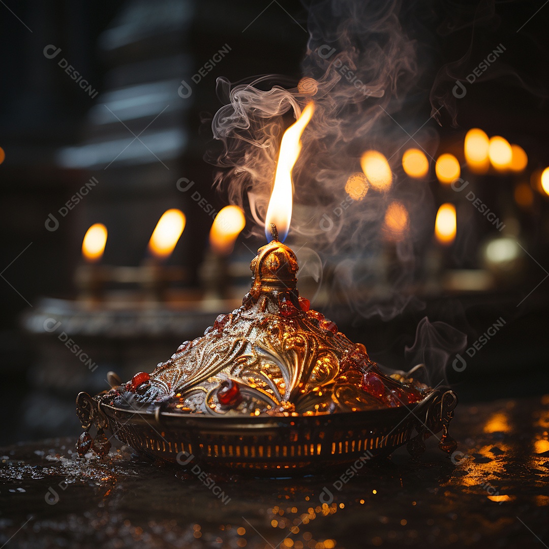 Fotografia real de velas de igreja ortodoxa