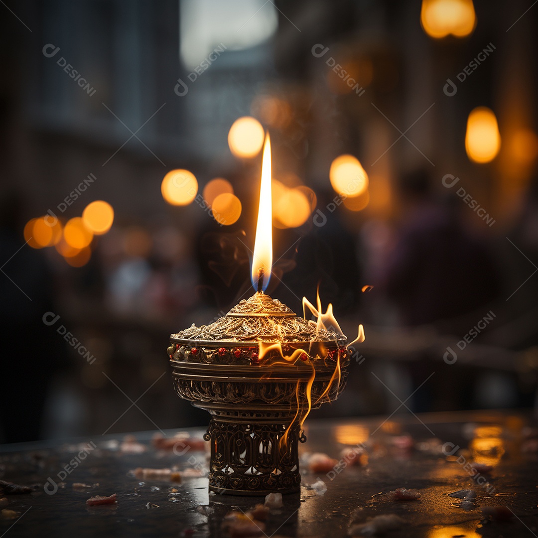 Fotografia real de velas de igreja ortodoxa