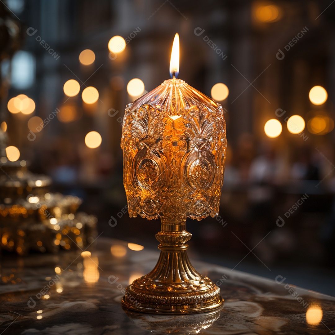 Fotografia real de velas de igreja ortodoxa