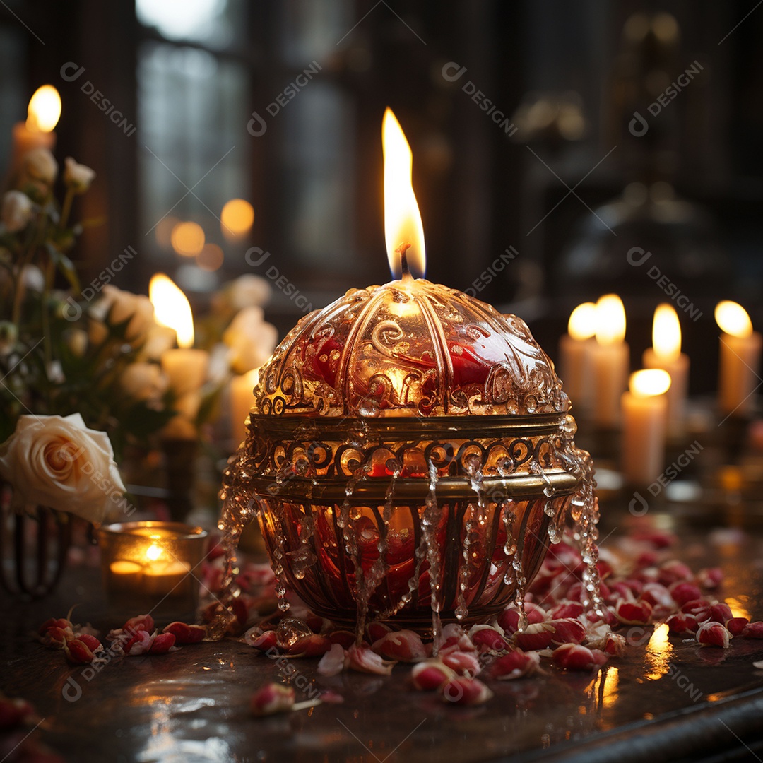 Fotografia real de velas de igreja ortodoxa