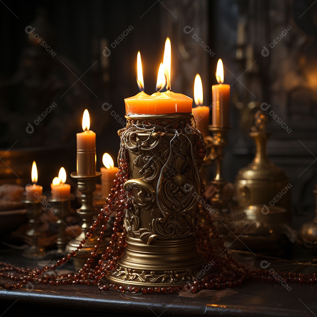 Fotografia real de velas de igreja ortodoxa