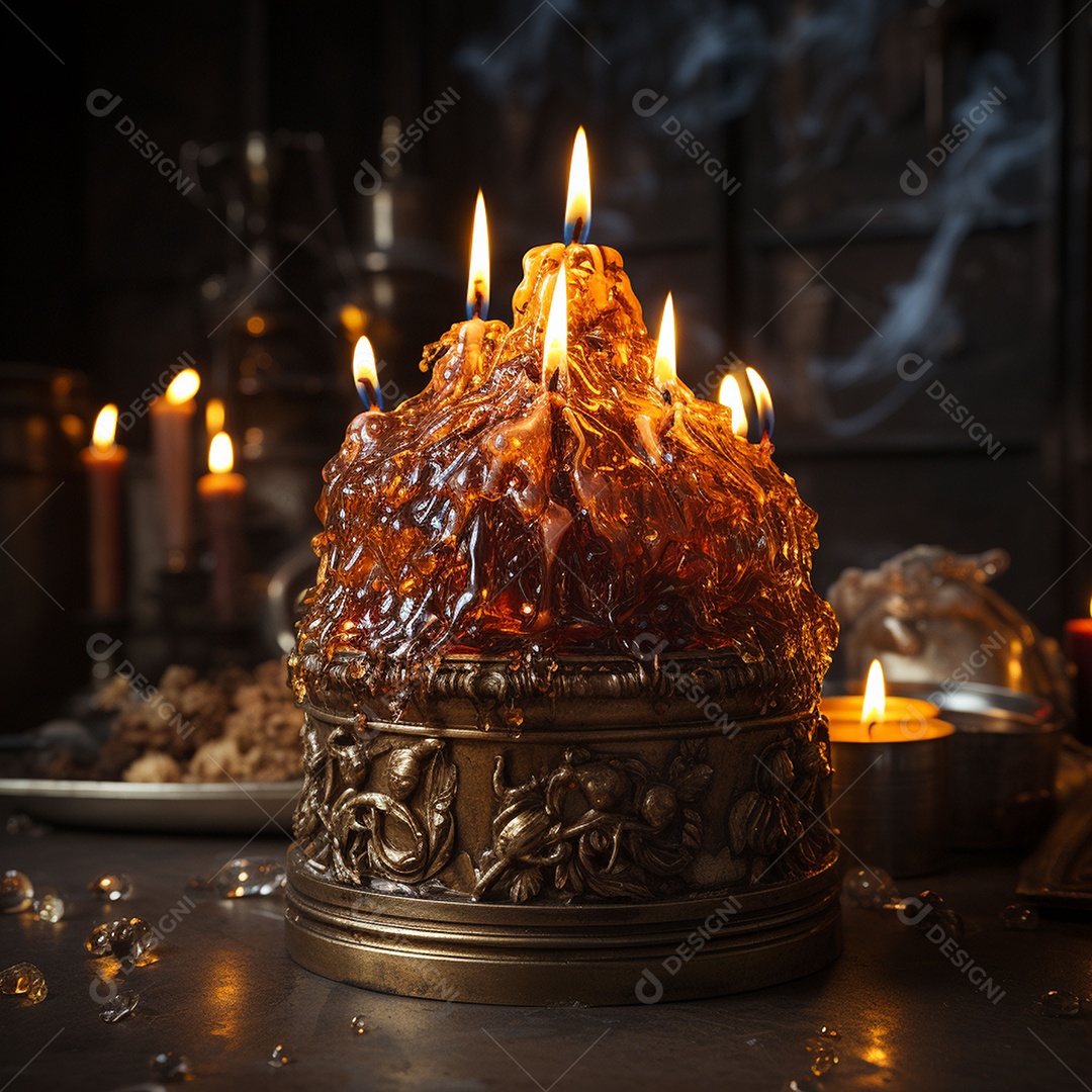 Fotografia real de velas de igreja ortodoxa