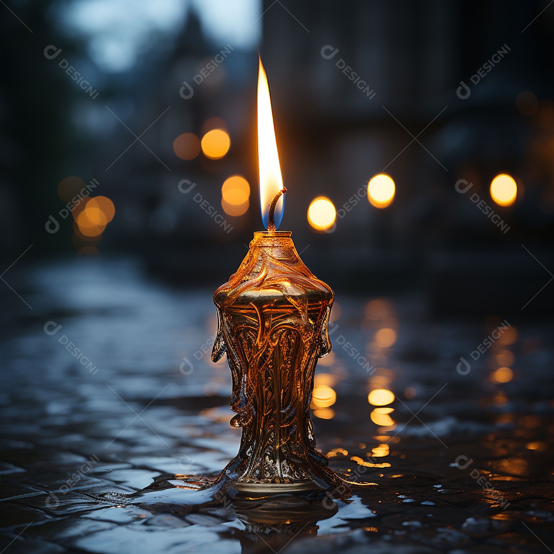 Fotografia real de velas de igreja ortodoxa