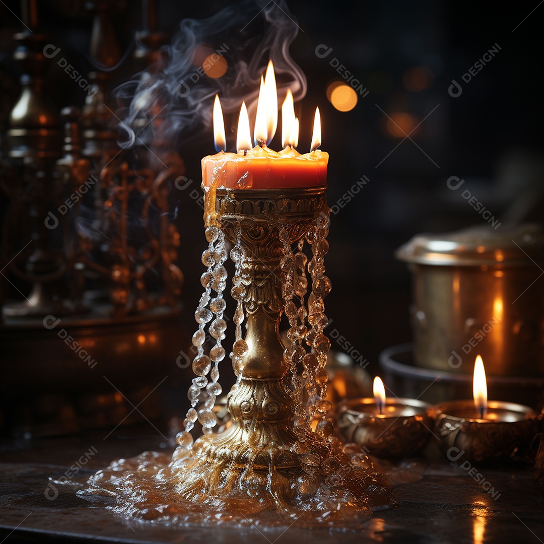 Fotografia real de velas de igreja ortodoxa