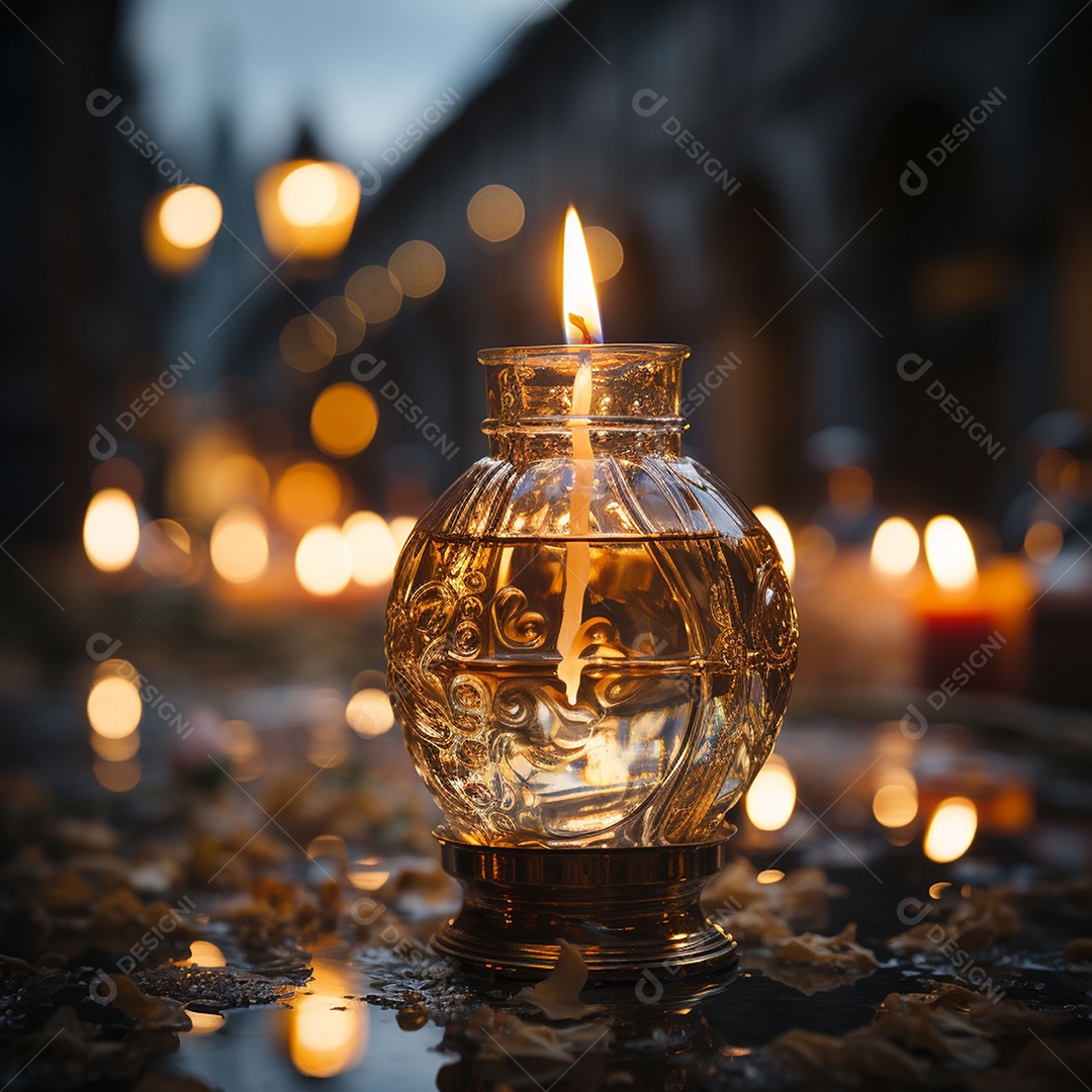 Fotografia real de velas de igreja ortodoxa
