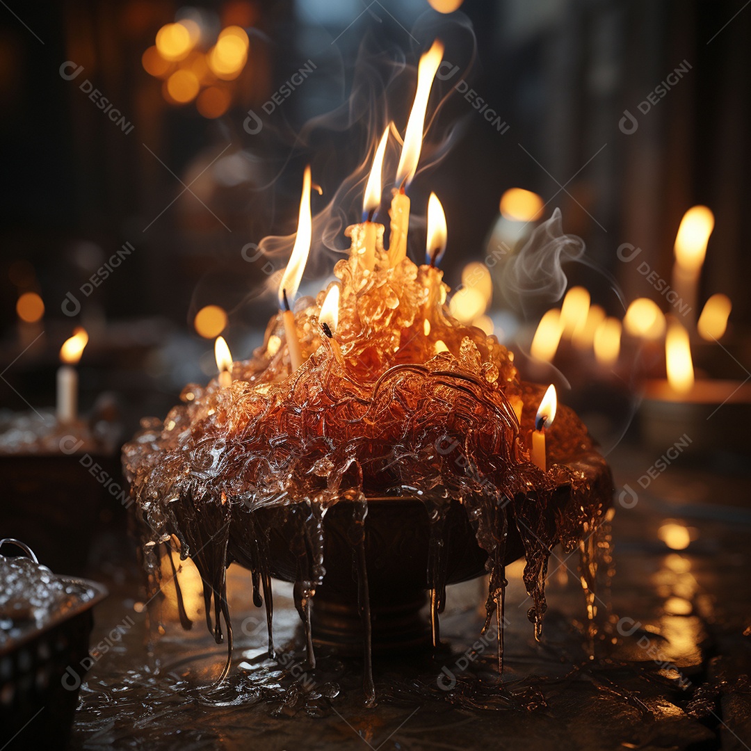 Fotografia real de velas de igreja ortodoxa