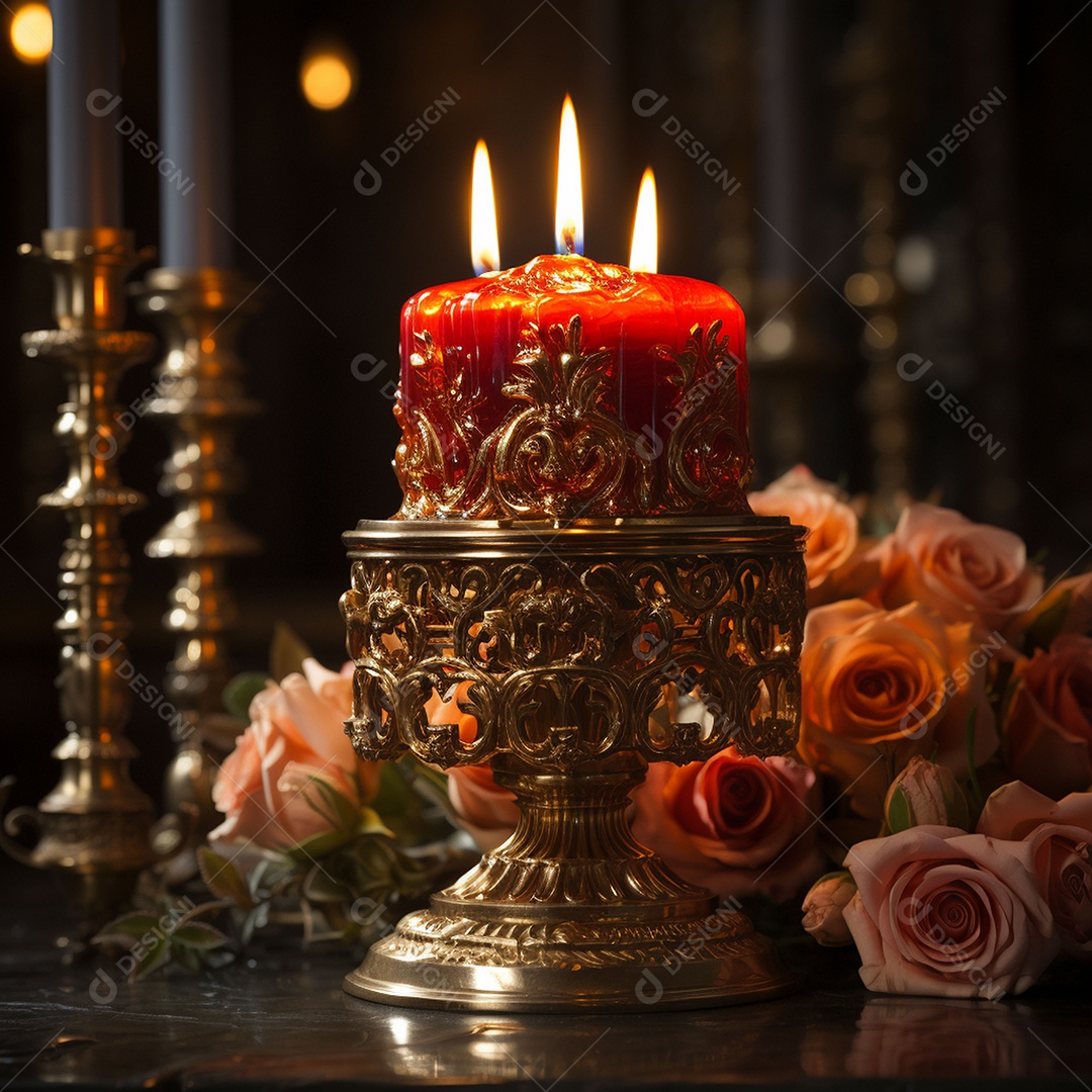 Fotografia real de velas de igreja ortodoxa