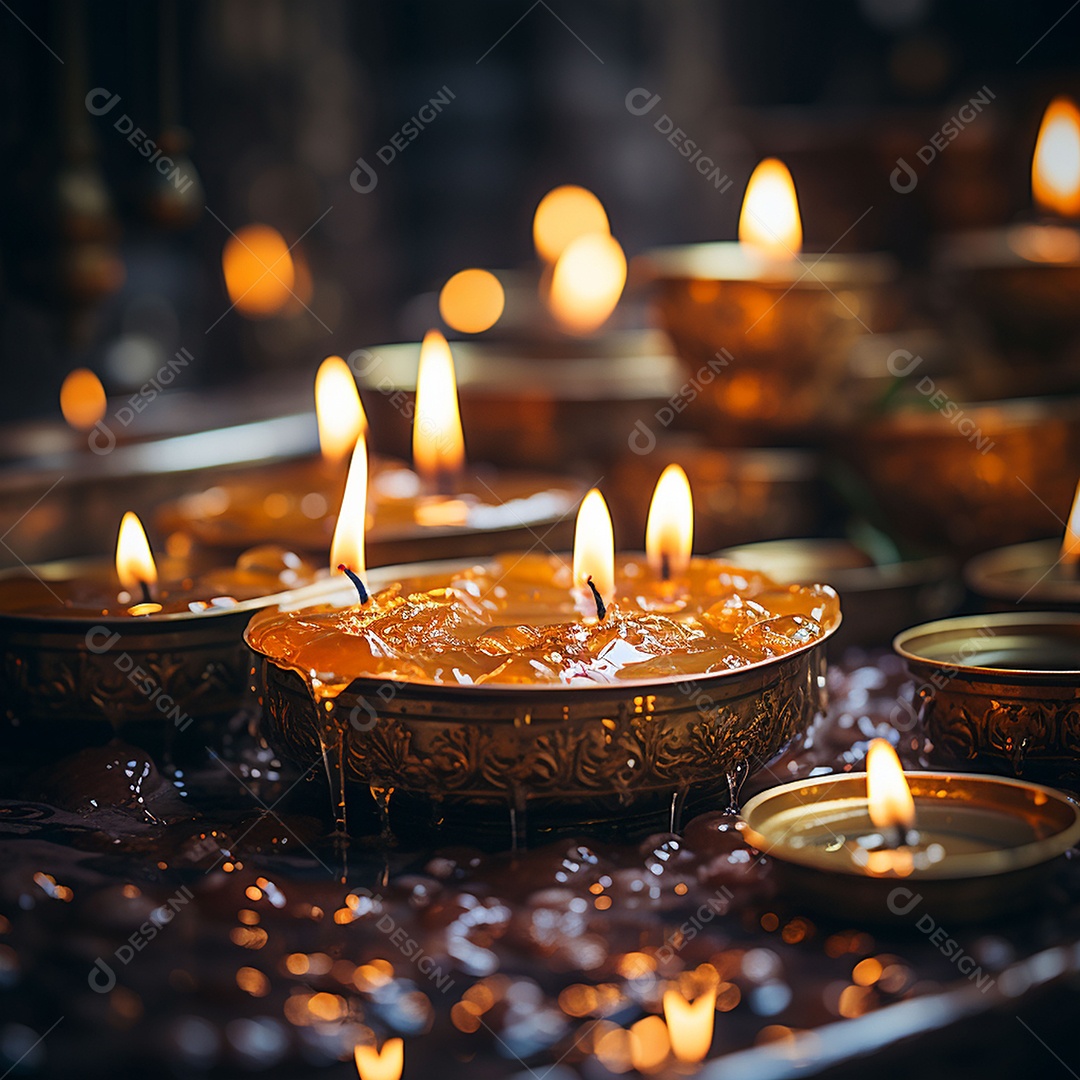 Fotografia real de velas de igreja ortodoxa