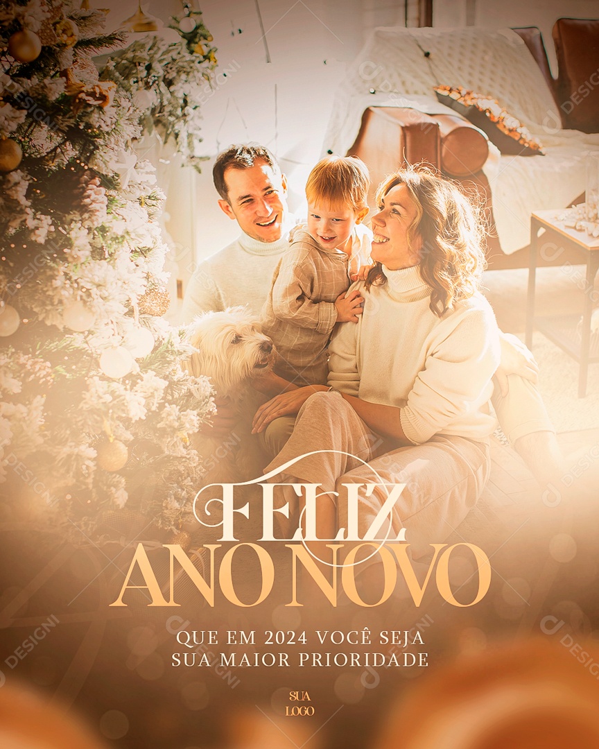 Social Media Story Feliz Ano Novo Sua Maior Prioridade PSD Editável