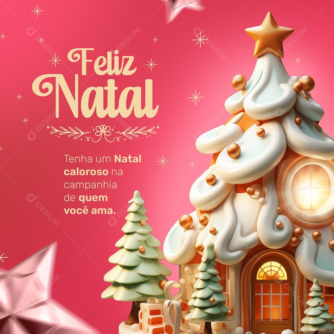 Feliz Natal Na Companhia De Quem Você Ama Social Media PSD Editável