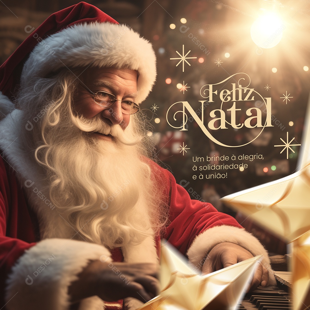 Social Media Feliz Natal Um Brinde à Alegria PSD Editável