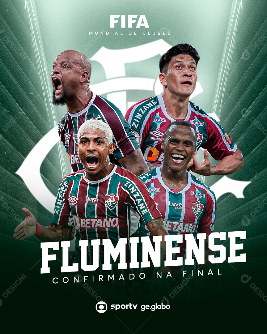 Social Media Flyer Fluminense Na Final Mundial De Clubes PSD Editável