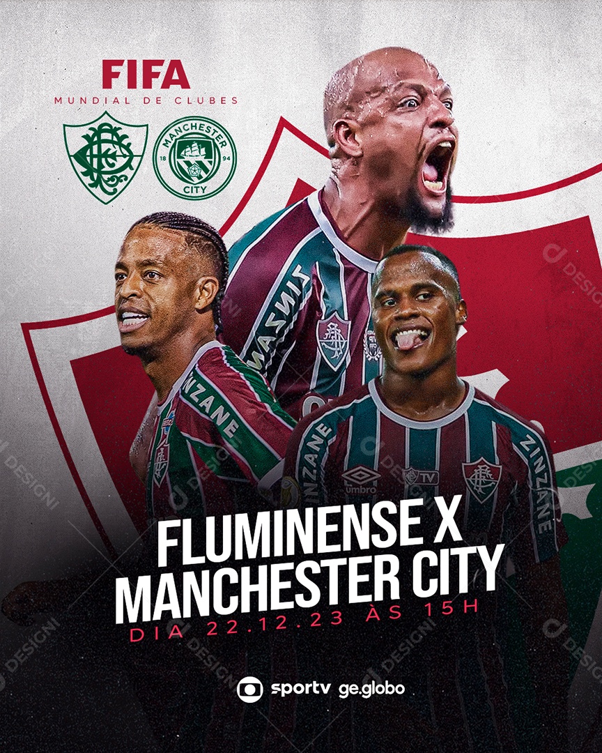 Social Media Flyer Mundial De Clubes Fluminense PSD Editável