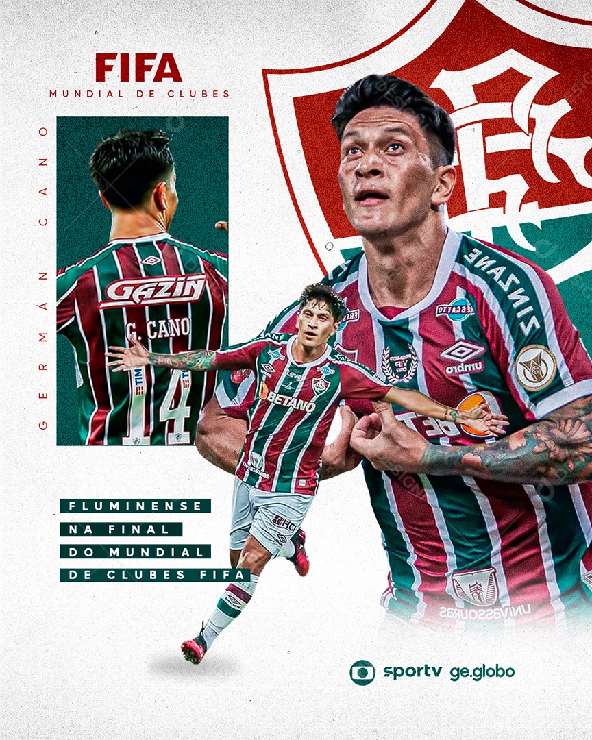 Social Media Flyer Mundial De Clubes German Cano Fluminense PSD Editável