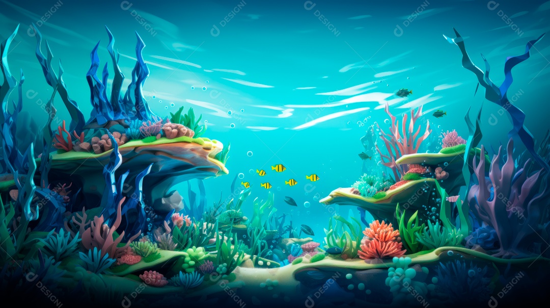 Dia Mundial dos Oceanos, 8 de junho IA generativa 3D.