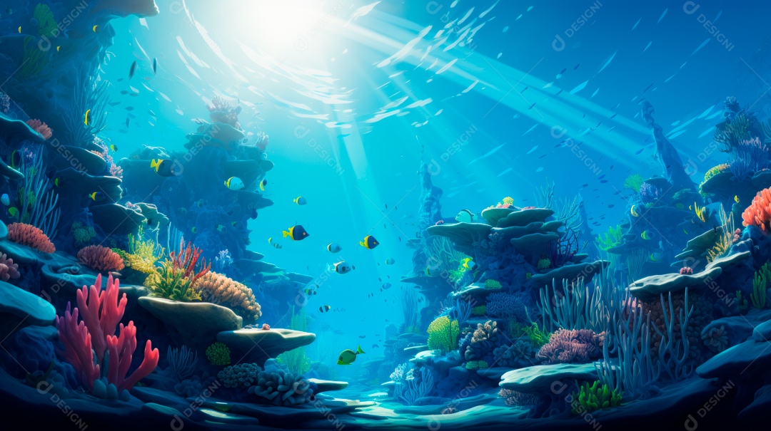 Dia Mundial dos Oceanos, 8 de junho IA generativa 3D.