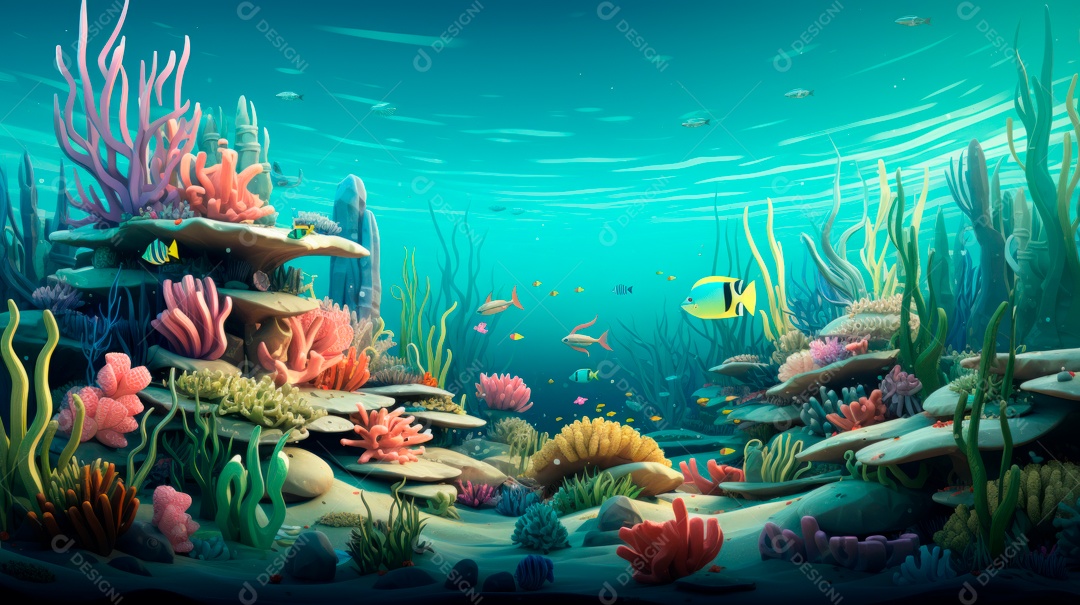 Dia Mundial dos Oceanos, 8 de junho IA generativa 3D.