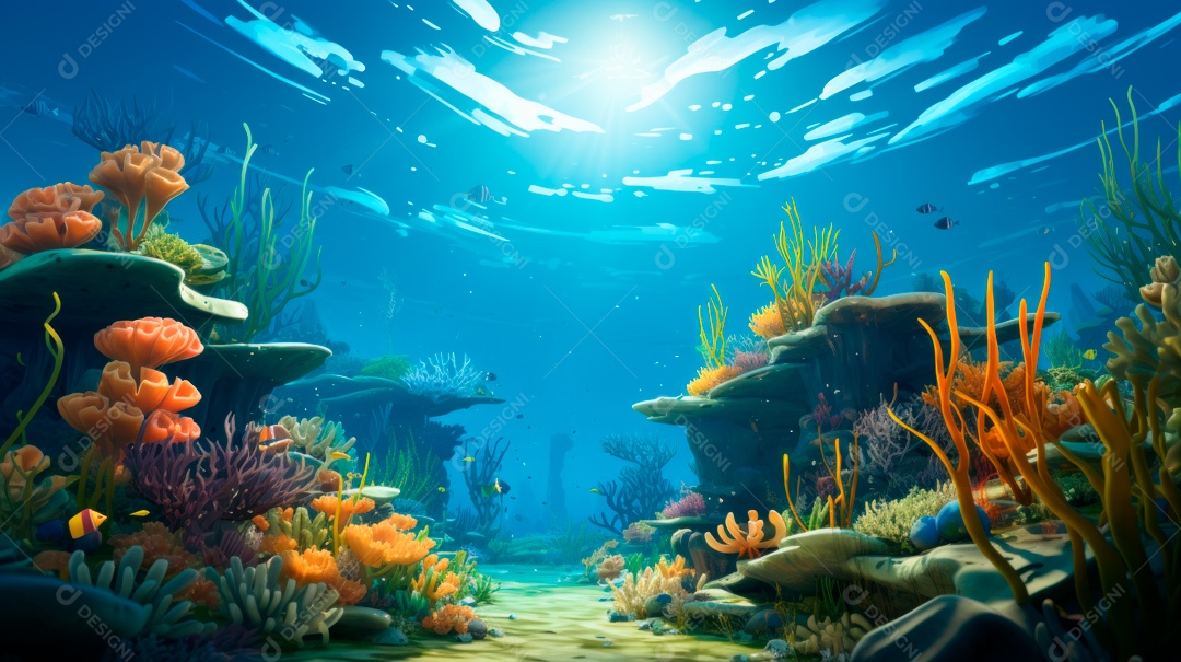 Dia Mundial dos Oceanos, 8 de junho IA generativa 3D.