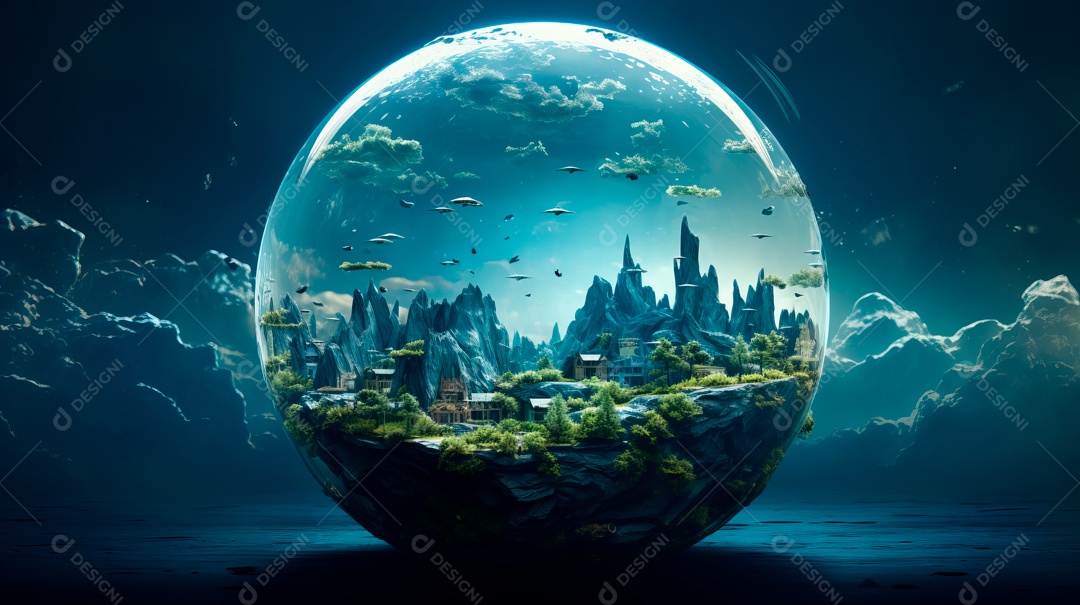 Dia Mundial dos Oceanos, 8 de junho IA generativa 3D.