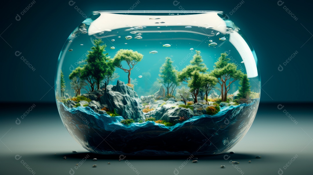 Dia Mundial dos Oceanos, 8 de junho IA generativa 3D.