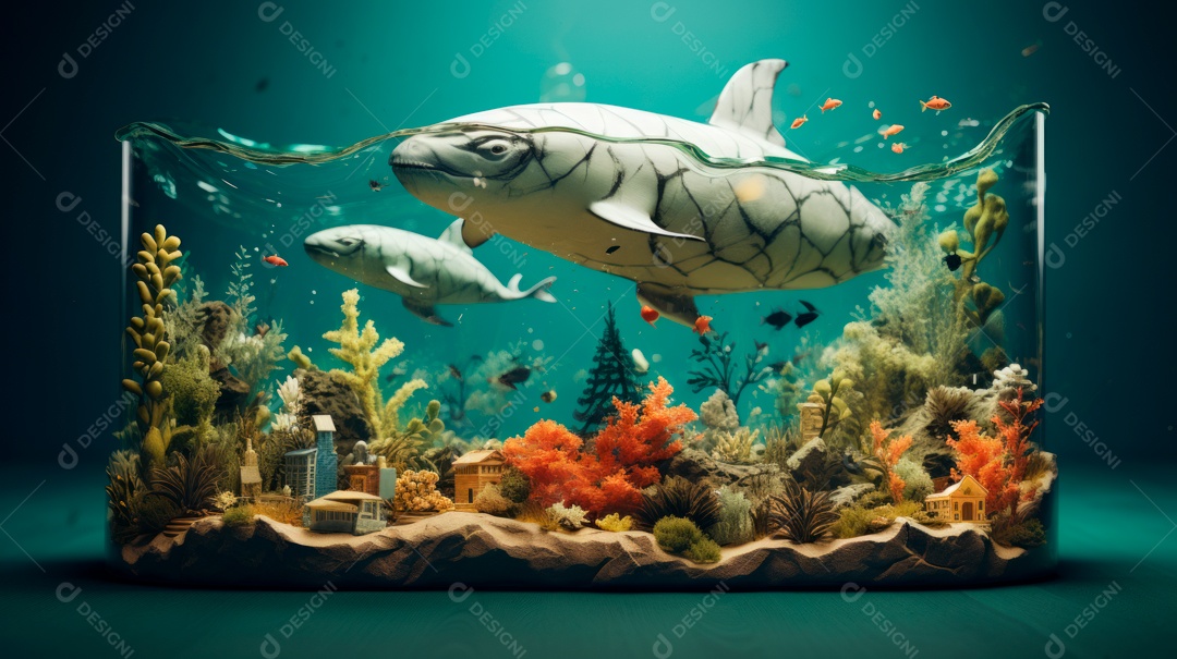 Dia Mundial dos Oceanos, 8 de junho IA generativa 3D.