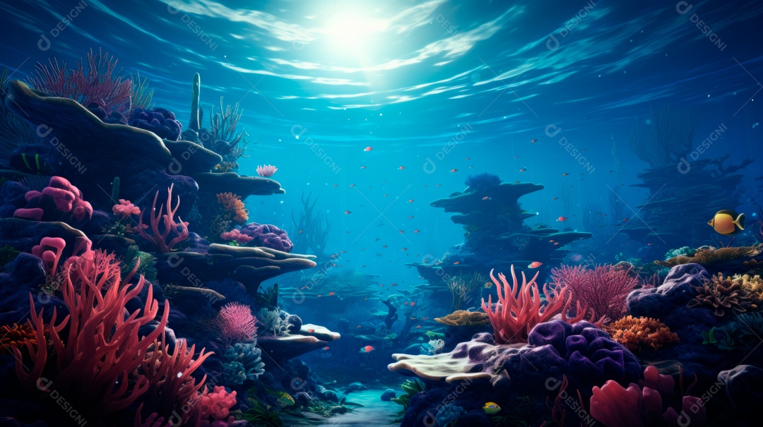 Dia Mundial dos Oceanos, 8 de junho IA generativa 3D.