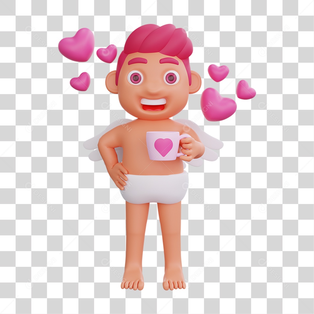 Personagem Cupido PNG Transparente