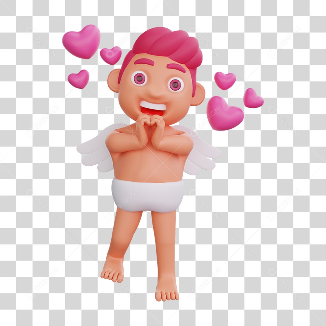 Personagem Cupido PNG Transparente