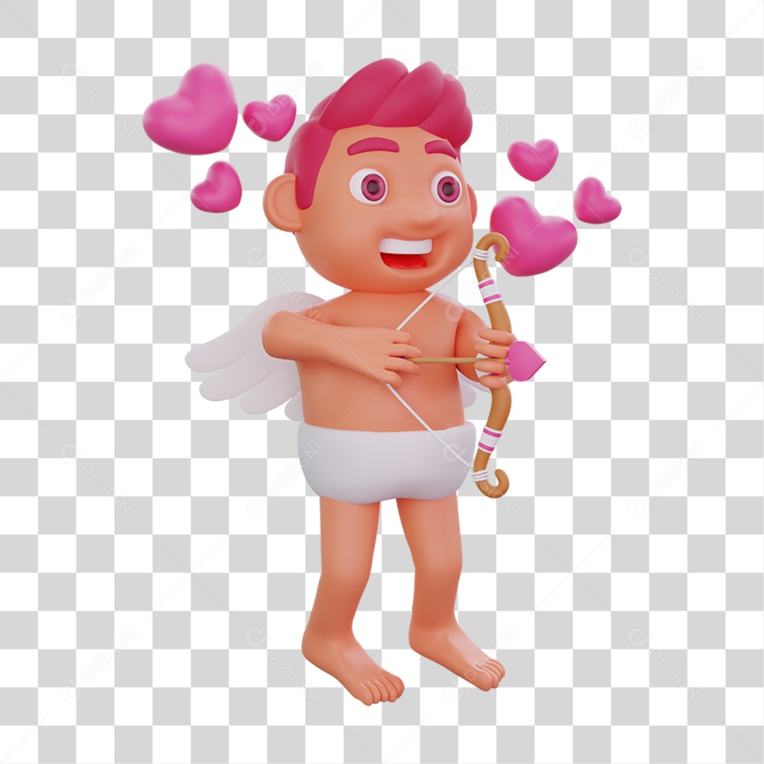 Personagem Cupido PNG Transparente
