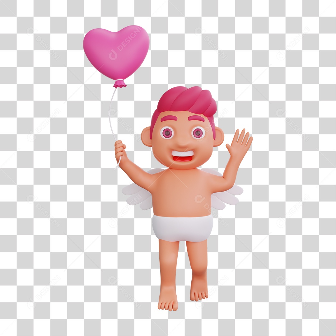 Personagem Cupido PNG Transparente