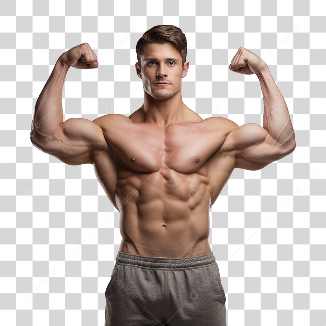 Homem Atleta Músculos PNG Transparente