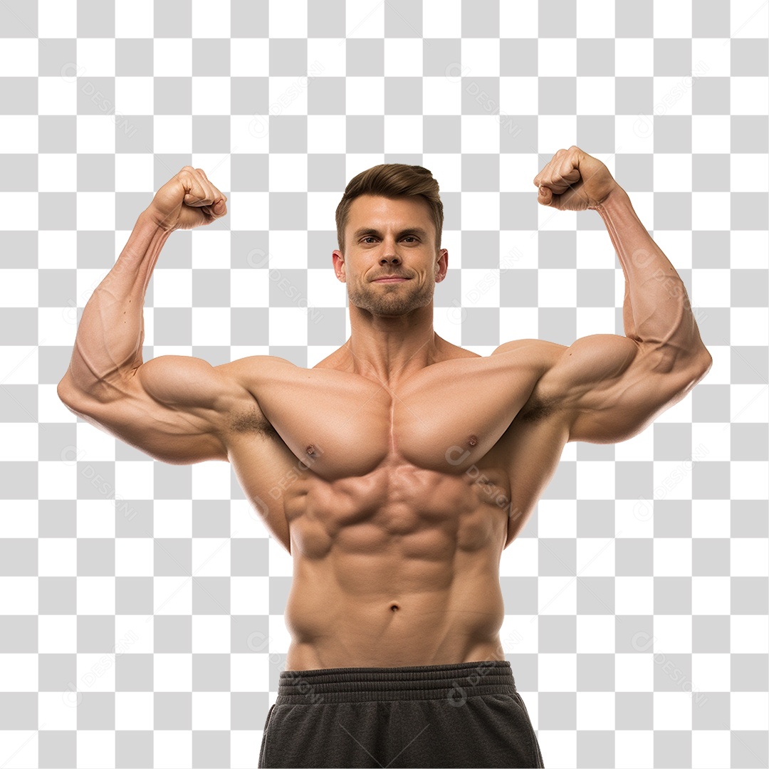 Homem Atleta Músculos PNG Transparente