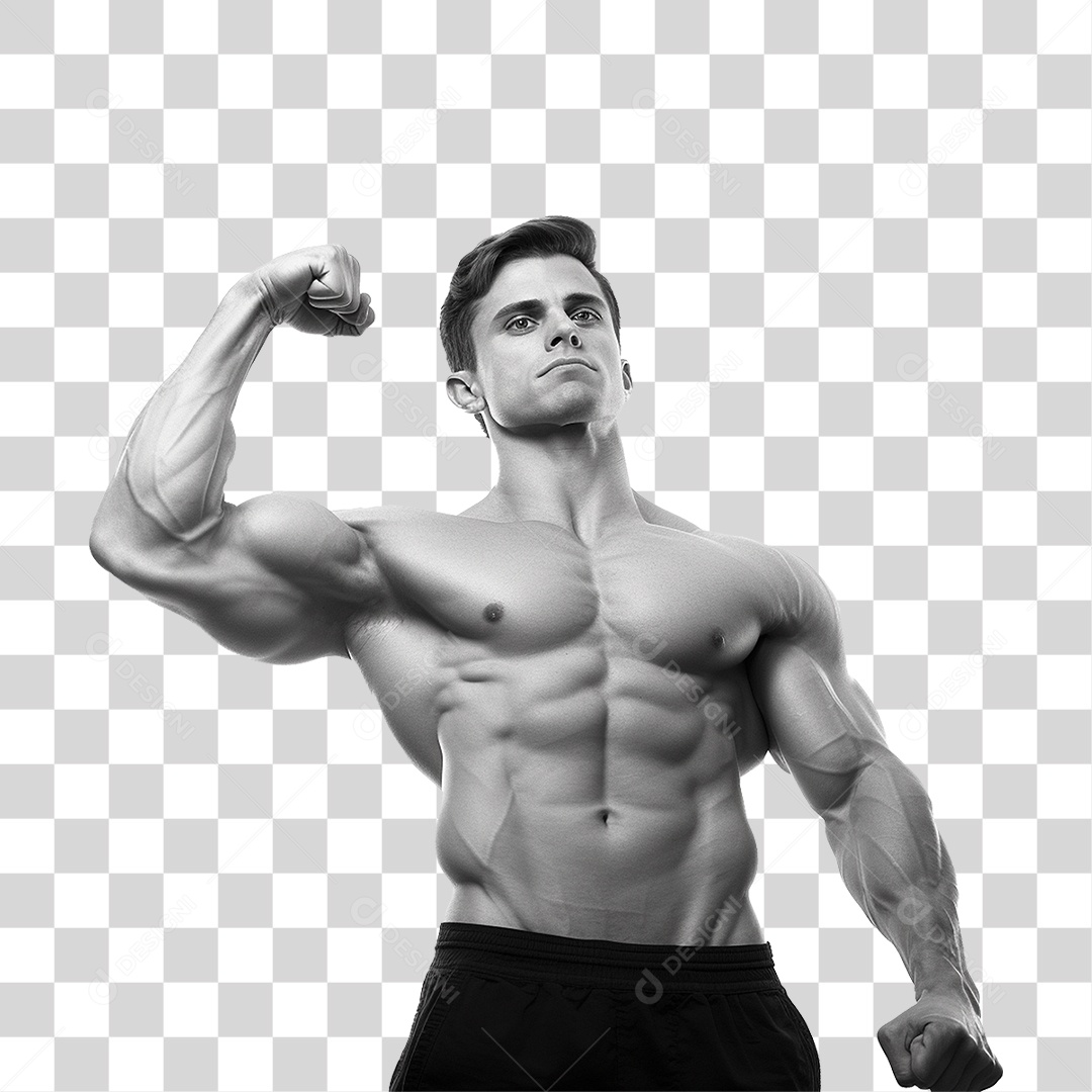 Homem Atleta Músculos PNG Transparente