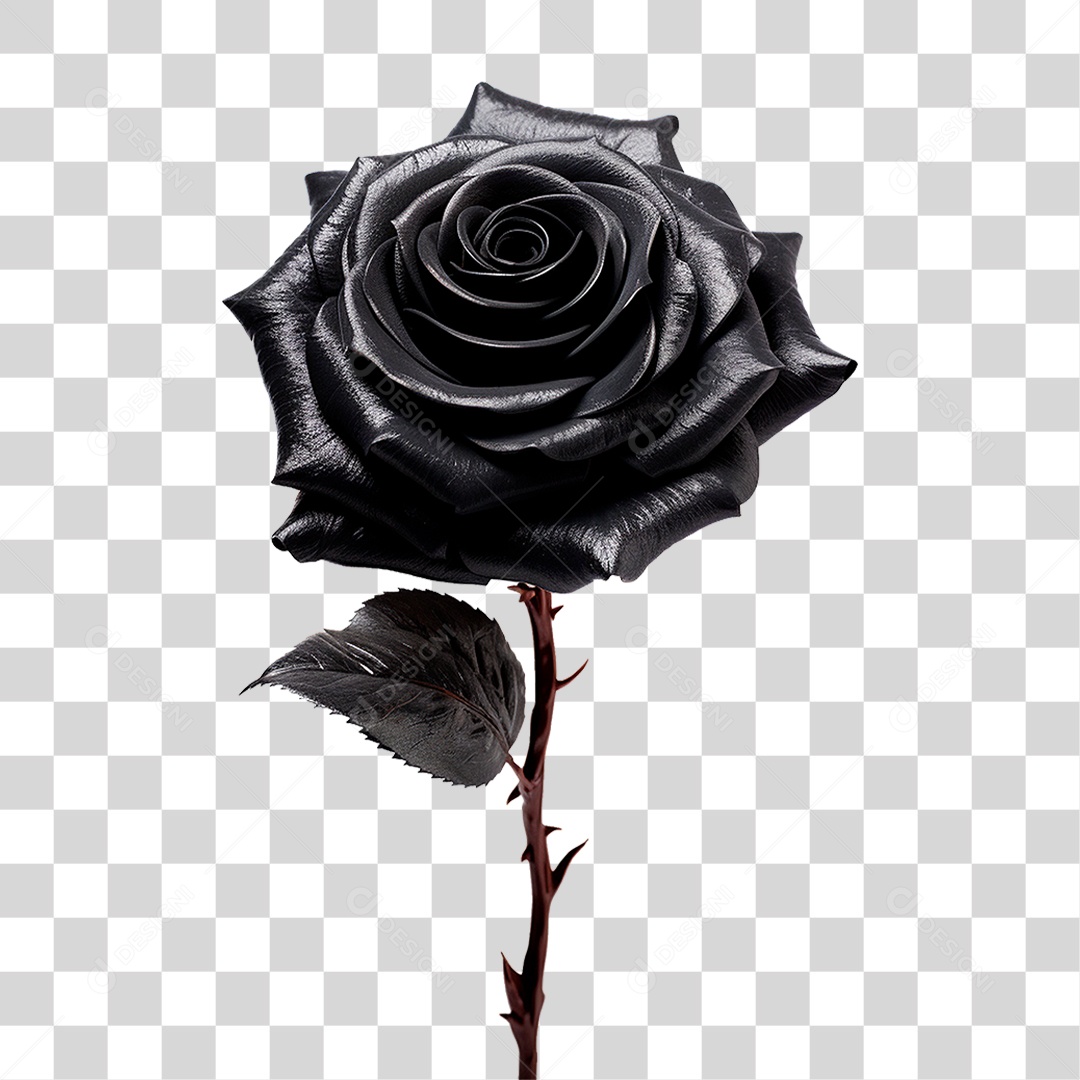 Rosa Preta PNG Transparente