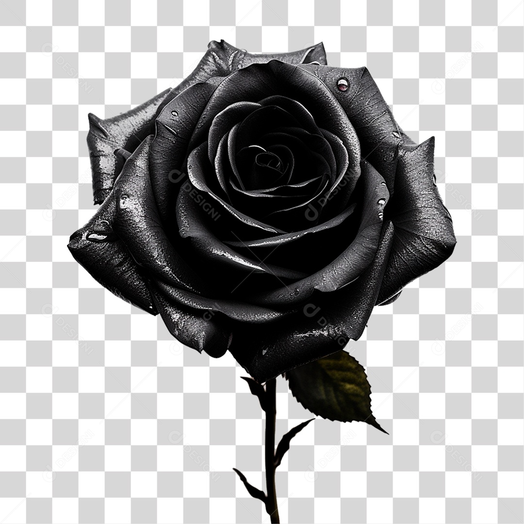 Rosa Preta PNG Transparente