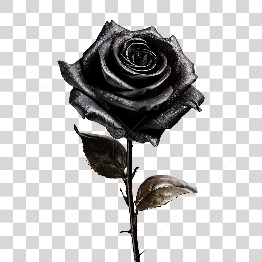 Rosa Preta PNG Transparente
