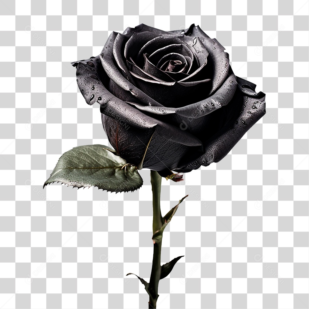 Rosa Preta PNG Transparente